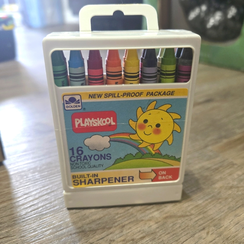 Playskool 1989 Vintage Crayon Case With Built In Sharpener NEW - Picture 1 of 3